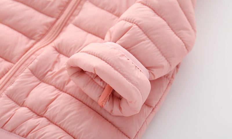 CECORC Winter Coats for Kids with Hoods Light Puffer Jacket for Girls | Baby, Infants, Toddlers, 12-18 Months,Pink - Image 5